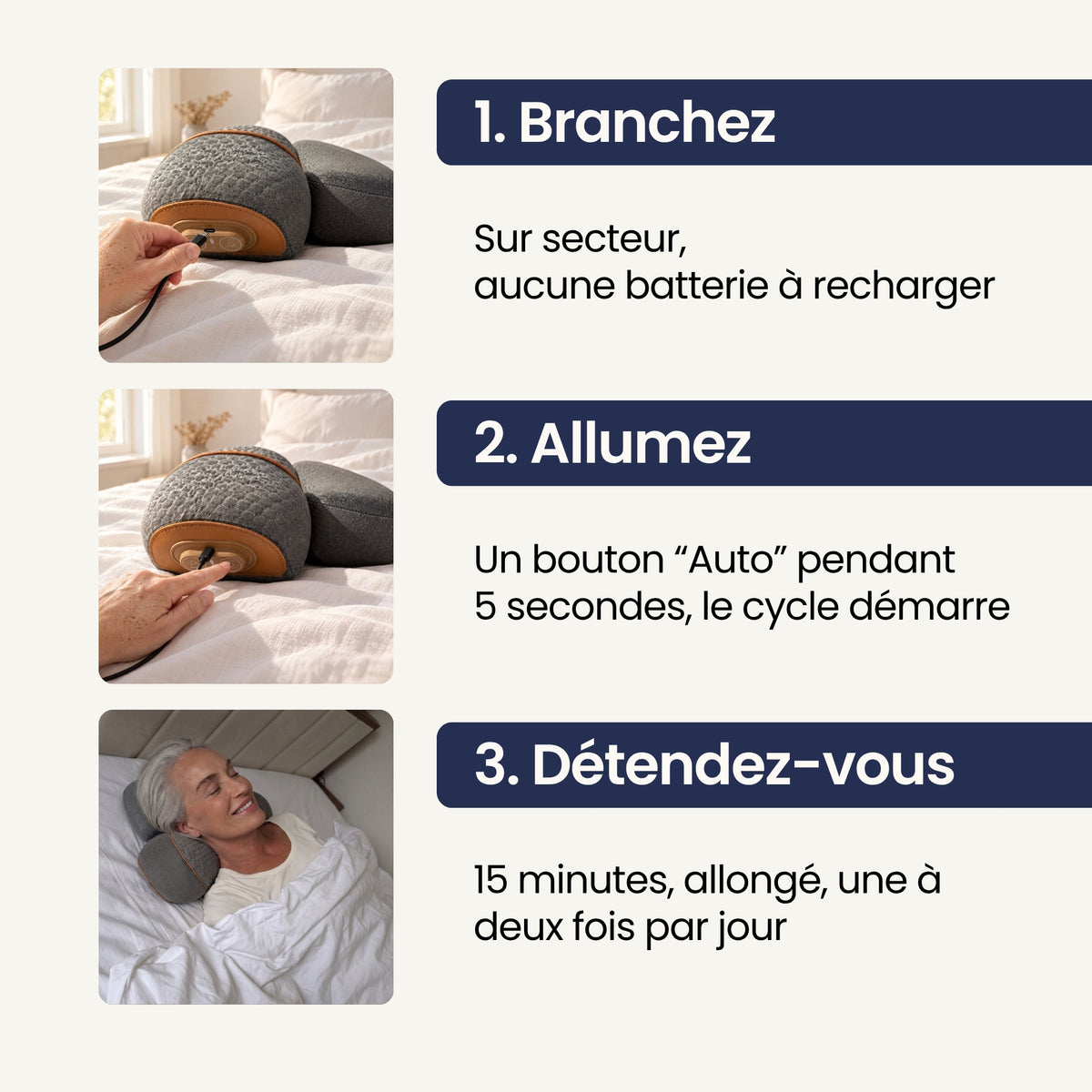 CerviRest™ – Masseur Cervical Triple PRO
